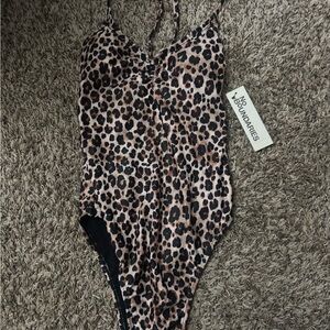 No Boundaries Leopard Print One Piece Swimsuit